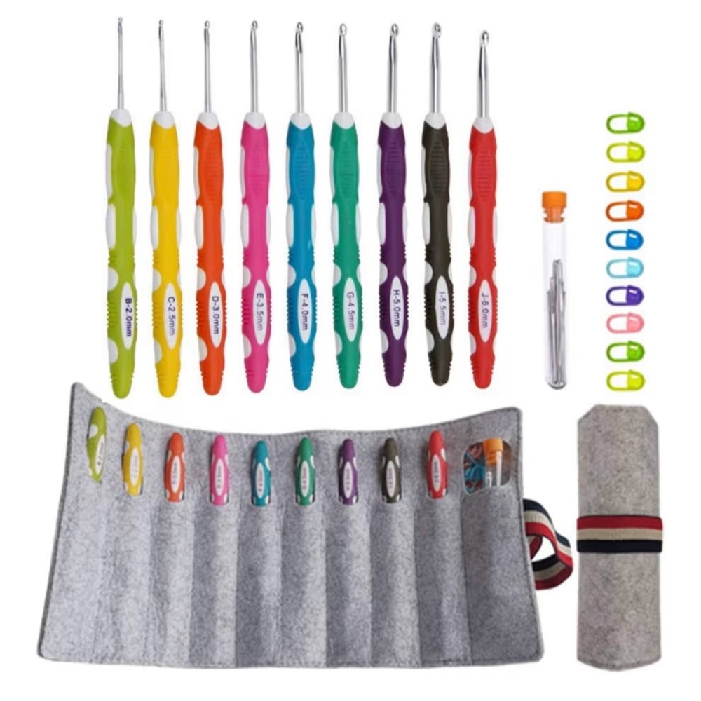 Colorful Crochet Hook Set with Case